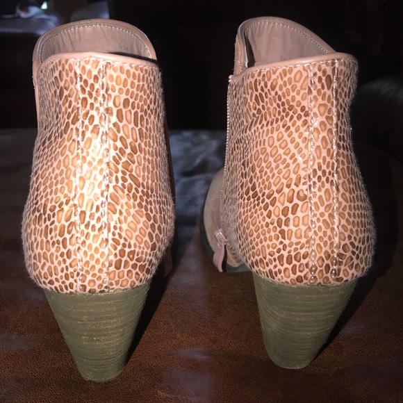 volatile snakeskin booties